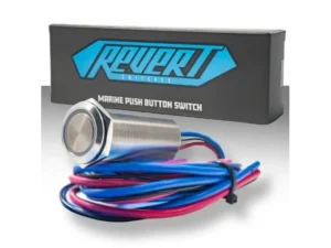 PLASHLIGHTS REVERT Harsh Environment 19MM Dual Color Push Button Momentary Switch - Stainless Steel | HPBS-19-SS-M