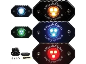 PLASHLIGHTS 9W, RGB Rock Light, Black Housing - Single | RL-RGB-S