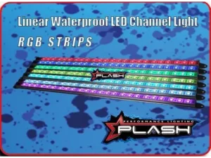 PLASHLIGHTS Linear Waterproof LED Channel Light - RGB - 30" | RS-RGB-30
