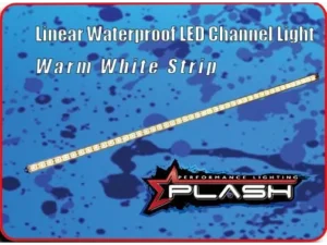 PLASHLIGHTS Linear Waterproof LED Channel Light - Warm White - 16" | RS-WW-16