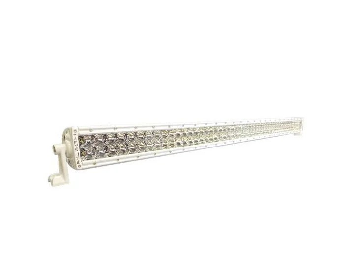 PLASHLIGHTS 50" XX-Series LED Light Bar - 5W - Curved - White Housing | XX-50-5W-WHT-R