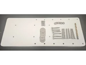 RHODAN Powder-Coated White Aluminum Extension Bracket 1/2" thick 7" x 18" | A00156