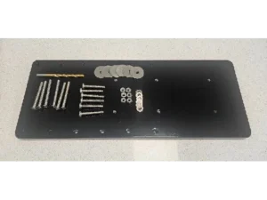 RHODAN Powder-Coated Black Aluminum Extension Bracket 1/2" thick 7" x 18" | A00194