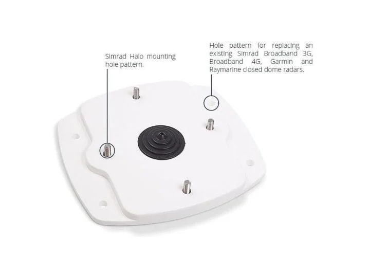 SEAVIEW Direct mount adapter plate for Simrad Halo radars. Outer holes for closed domes/ Inner holes for Halo | ADAHALO2 - Image 2