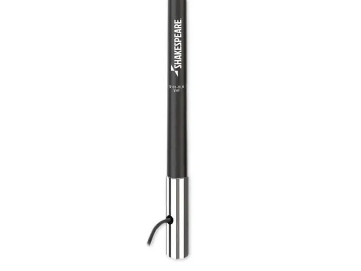 SHAKESPEARE 8', 6dB Classic VHF, w/ chrome ferrule and 15' RG-58 cable IN BLACK | 5101-BLK *SHIPPING CHARGES APPLY*