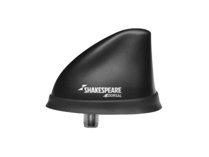 SHAKESPEARE Black Low Profile Dorsal Antenna, 26 foot black RG58 cable with PL-259 plug | 5912-DS-VHF