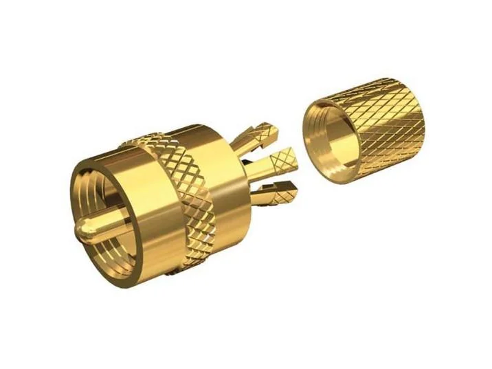 SHAKESPEARE Gold-plated Centerpin® PL-259 connector for RG-8X or RG-58/AU cables | PL-259-CP-G
