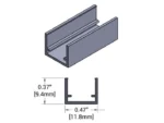SHADOW-CASTER LED Aluminum Strip Mounting Track, 1 meter | SCM-AL-MINI-TRACK-1M
