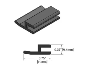 SHADOW-CASTER LED White Plastic Strip Mounting Track, 1 meter | SCM-AL-SVMINI-NEON-TRACK-1M