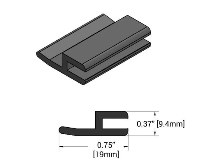 SHADOW-CASTER LED White Plastic Strip Mounting Track, 1 meter | SCM-AL-SVMINI-NEON-TRACK-1M