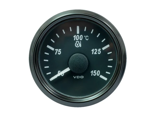 VDO SingleViu 52mm (2-1/16") Oil Temp. Gauge - Euro - 150° C - 322-18 Ohm