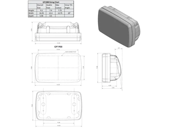 NavPod SailPod Pre-Cut f/Garmin echoMAP Plus 92sv, 93sv, 94sv & 95sv f/9.5″ Wide Guard - Image 2