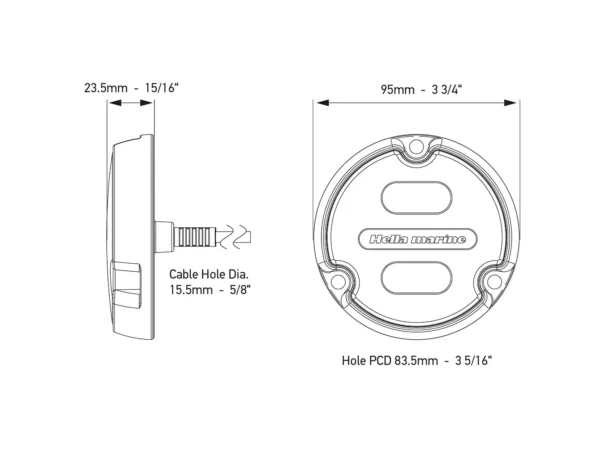 Hella Marine Apelo A1 RGB Underwater Light - 1800 Lumens - Black Housing - White Lens - Image 2