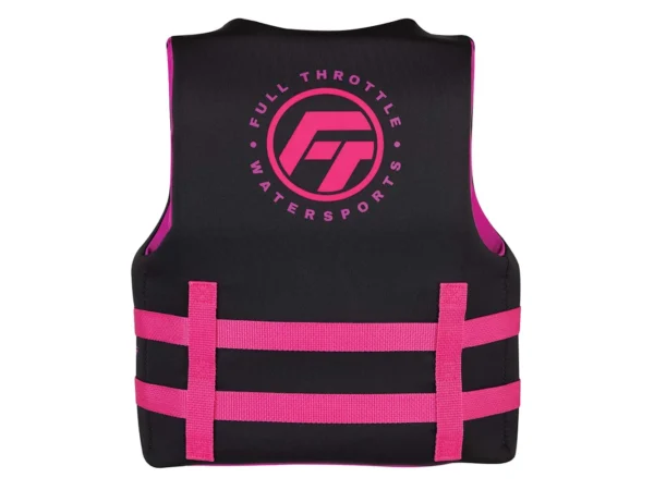 Full Throttle Youth Rapid-Dry Life Jacket - Pink/Black - Image 2