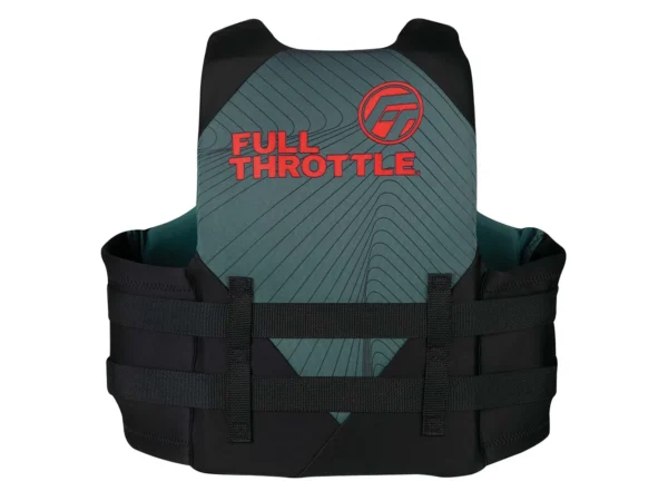 Full Throttle Adult Rapid-Dry Life Jacket - L/XL - Grey/Black - Image 2