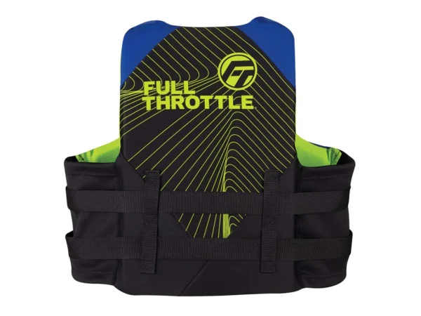 Full Throttle Adult Rapid-Dry Life Jacket - L/XL - Blue/Black - Image 2