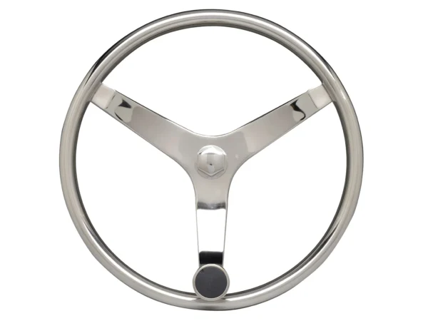 Uflex - V46 - 13.5" Stainless Steel Steering Wheel w/Speed Knob - No Wheel Nut