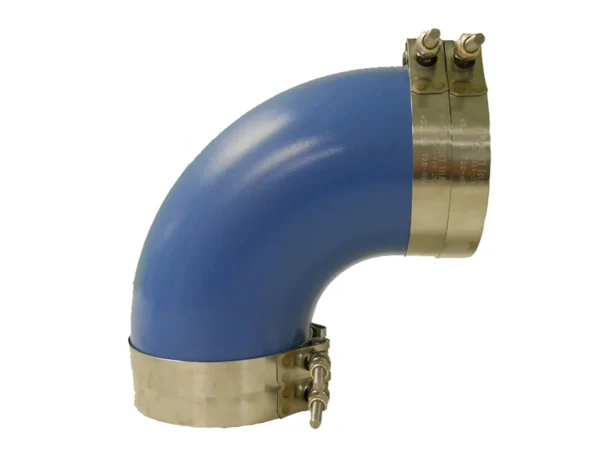 Trident Marine 4" ID 90-Degree Blue Silicone Molded Wet Exhaust Elbow w/4 T-Bolt Clamps - Image 2