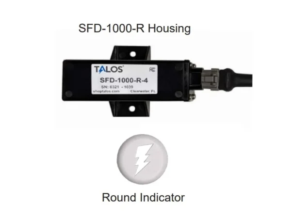 Talos SFD1000R White Round Flush Mount Lightning Detector with 10ft Cable