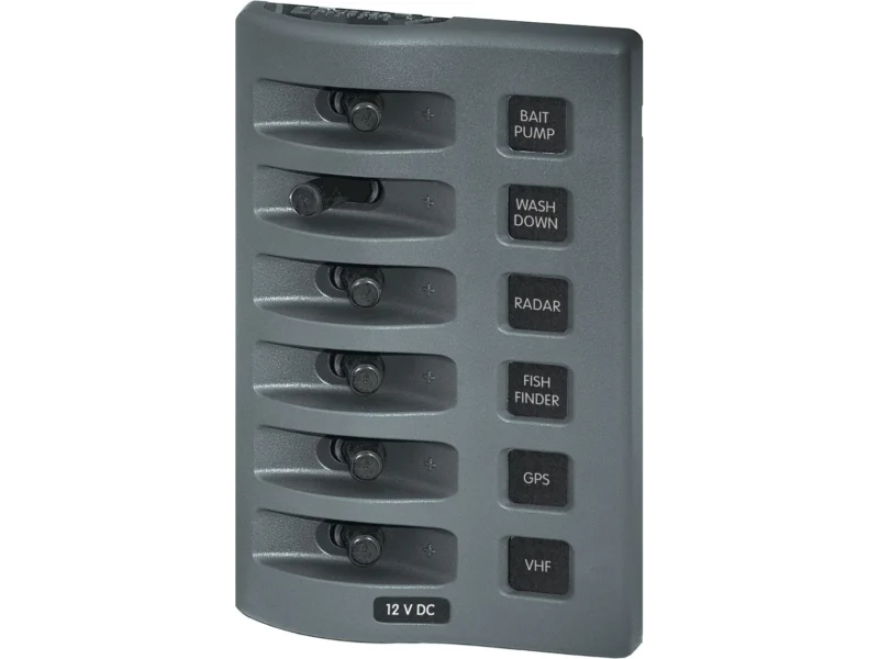 Blue Sea Weather Deck Panel 12v 6 Gang Switch Panel