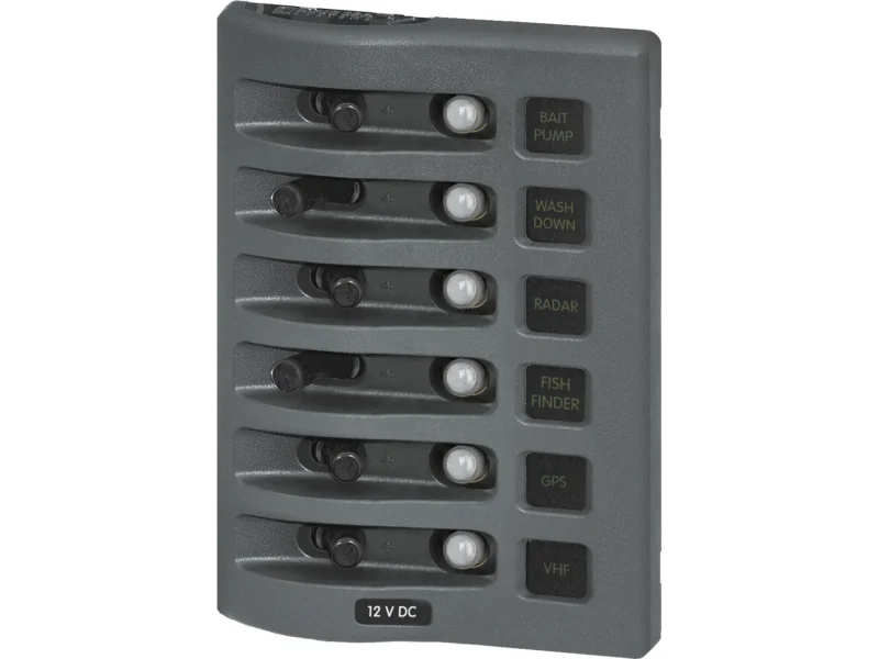 Blue Sea Weather Deck Panel 12v 6 Circuit Breaker Panel