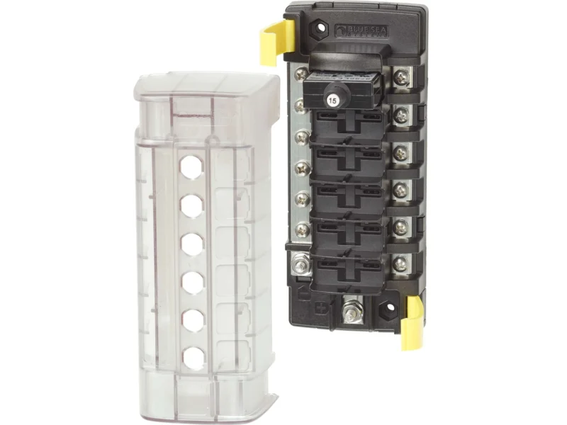 Blue Sea ST CLB Circuit Breaker Block - 6 position with Negative Bus