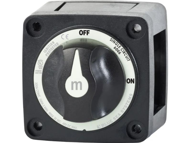 Blue Sea M-Series Battery Switch On/Off Black with Knob