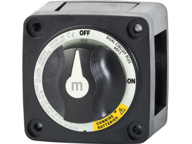 Blue Sea M-Series Battery Switch On/Off Dual Circuit Plus Black