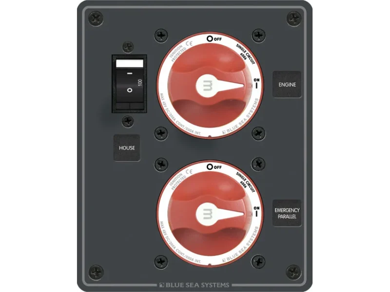 Blue Sea Dual Battery Bank Management Panel Main + 3 Position