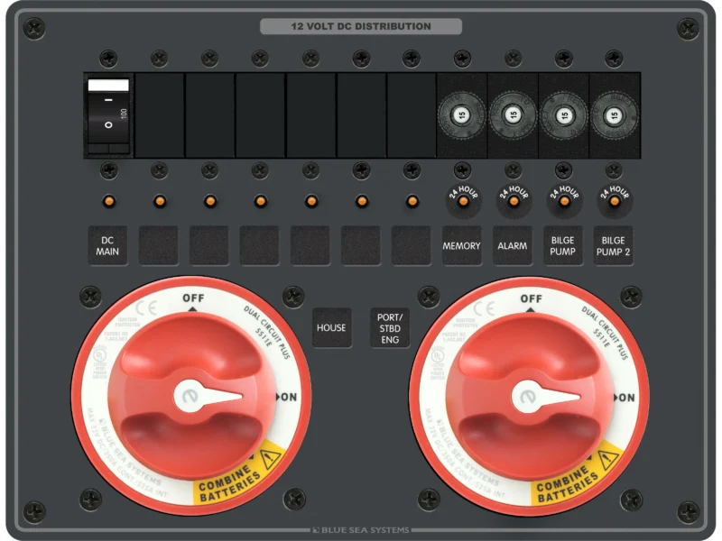 Blue Sea Triple Battery Bank Management Panel