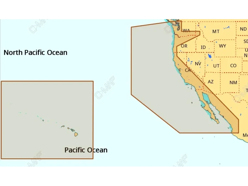 C-MAP NA-M024 Max Wide C Card West Coast And Hawaii