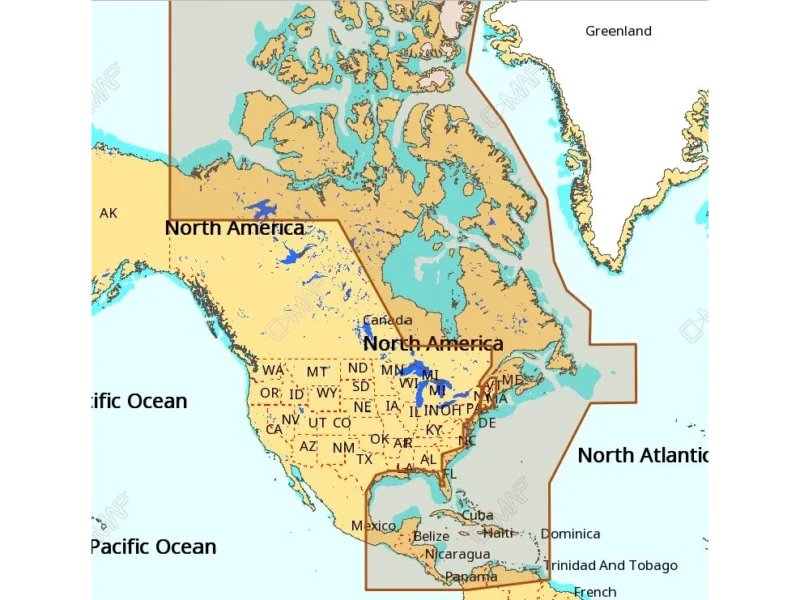 C-MAP NA-M033 Max MegaWide microSD Atlantic Coast, Gulf o Mexico and Caribbean