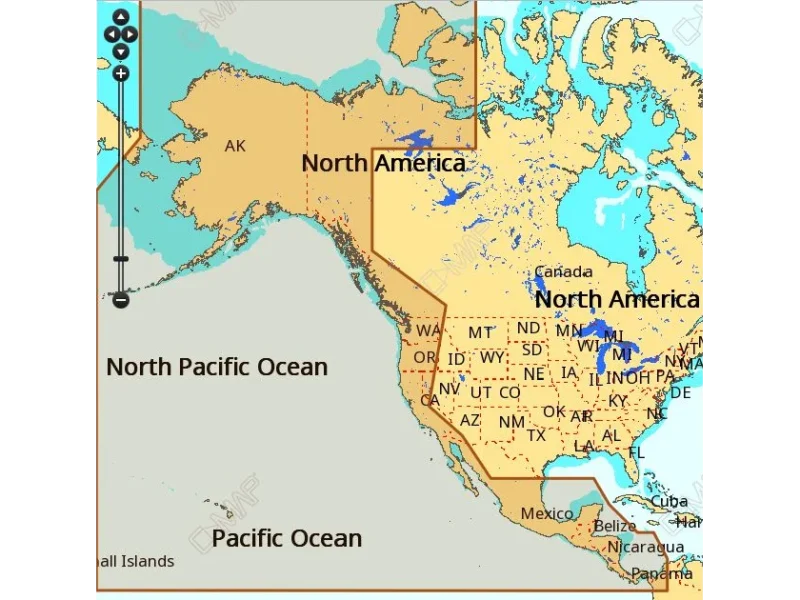 C-MAP NA-M035 Max MegaWide microSD Pacific Coast and Central America