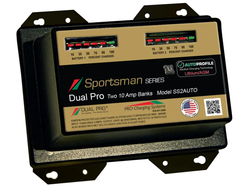 Dual Pro SS2AUTO Battery Charger, Auto Profile 2 Bank 20 Amps