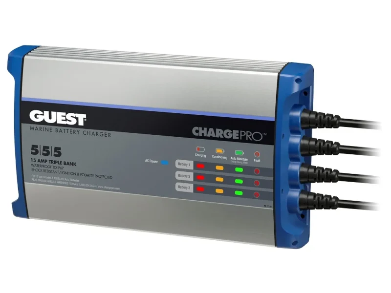 Guest 2713A 15A 3 Bank 120V Input Battery Charger