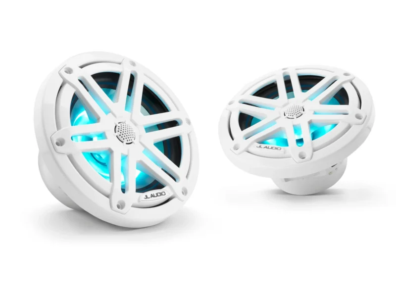 JL Audio M3 6.5in Coaxial Speakers White Sport Grille with RGB LED