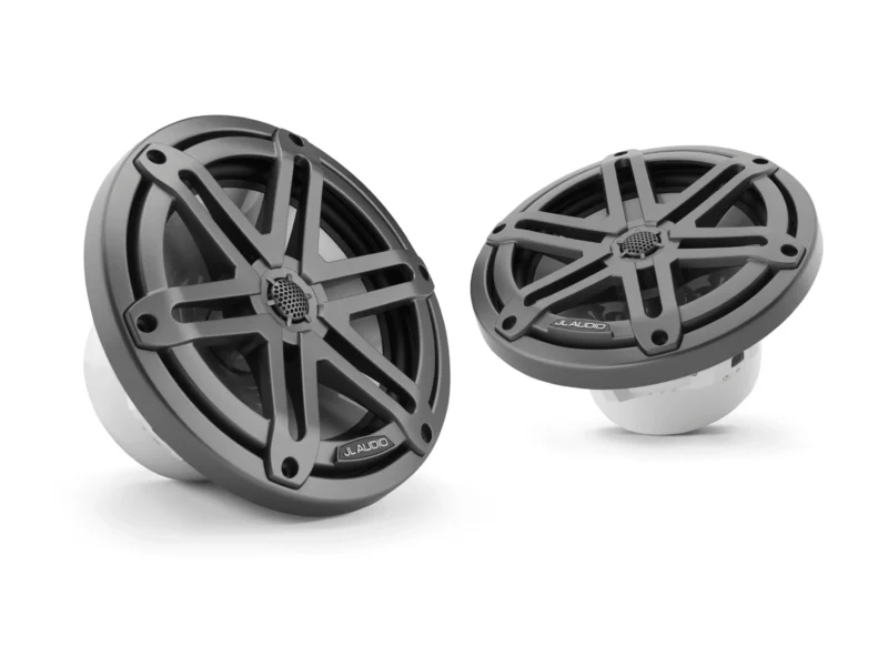 JL Audio M3 7.7in Coaxial Speakers Gray Sport Grille