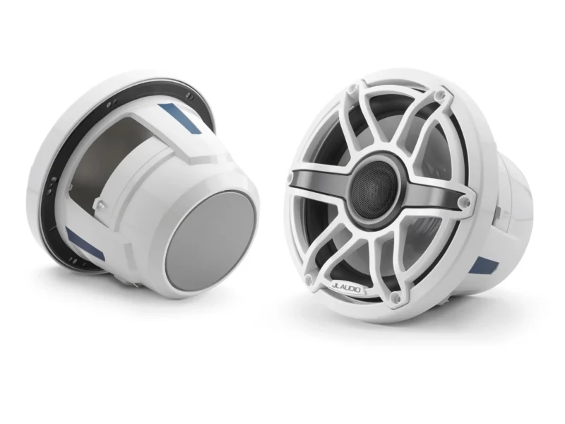 JL Audio M6 8.8in Coaxial Speakers White Sport Grille