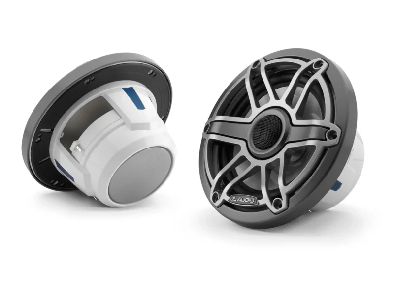 JL Audio M6 6.5in Coaxial Speakers Titanium Sport Grille