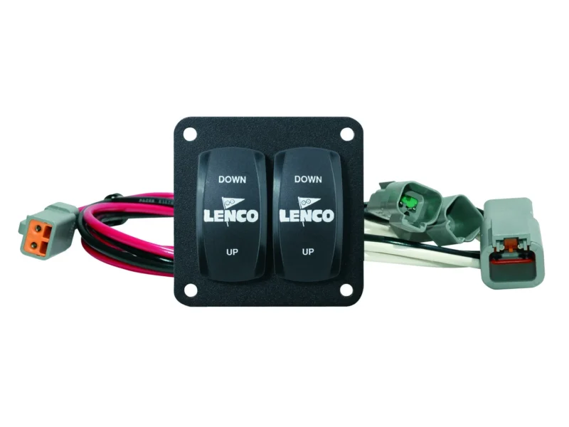 Lenco Double Rocker Switch Kit Single Actuator Systems 12vDC & 24vDC