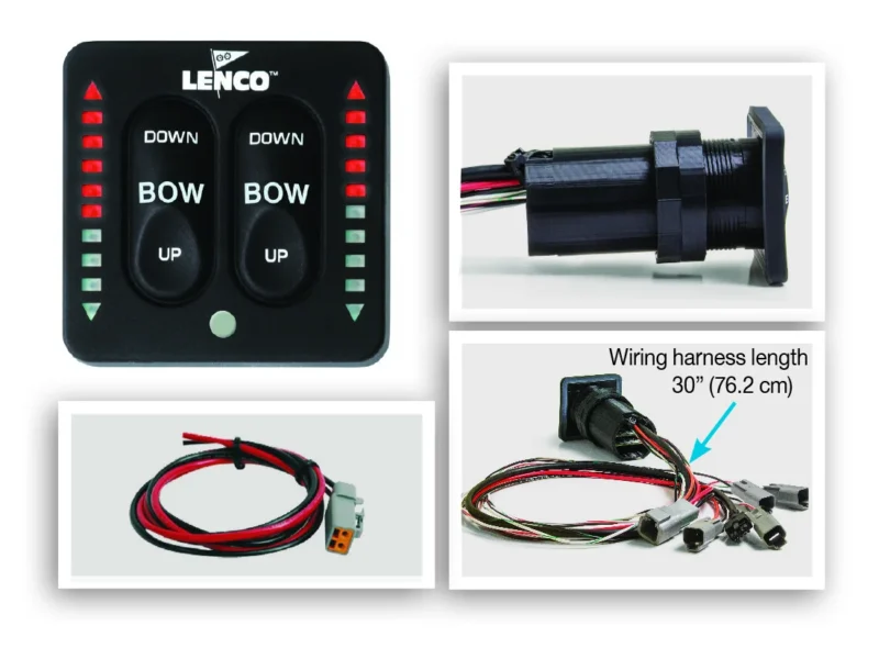 Lenco LED Integrated Indicator Switch with Pigtail for Dual Actuator Systems