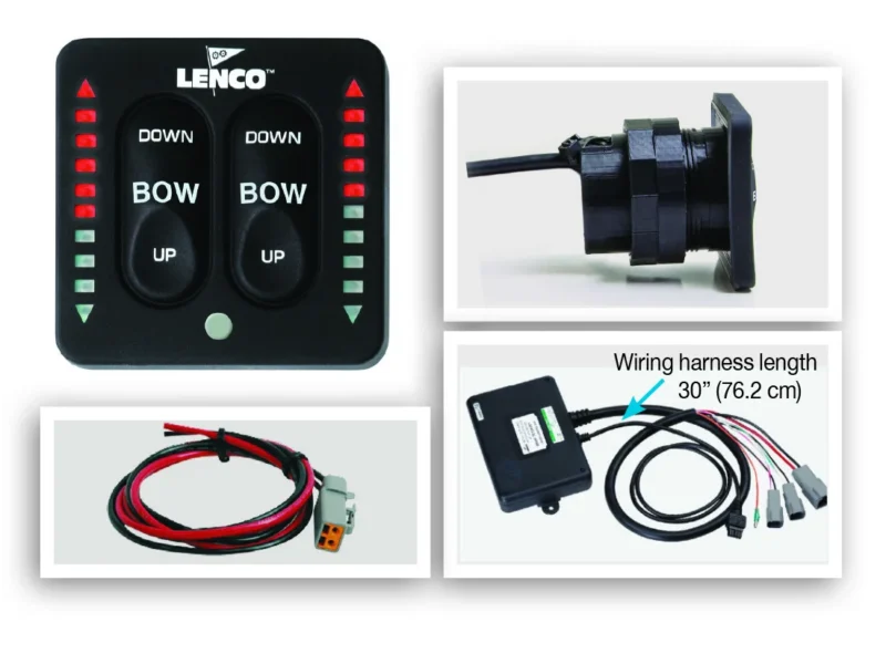 Lenco LED Two-Piece Indicator Switch with Pigtail for Single Actuator Systems