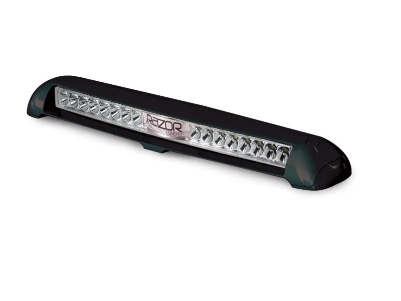 Lumitec Razor Flood Light Bar Flush Mount White LED Black Housing 12/24v