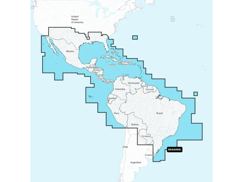 Navionics Plus NASA004L Mexico, Caribbean to Brazil microSD