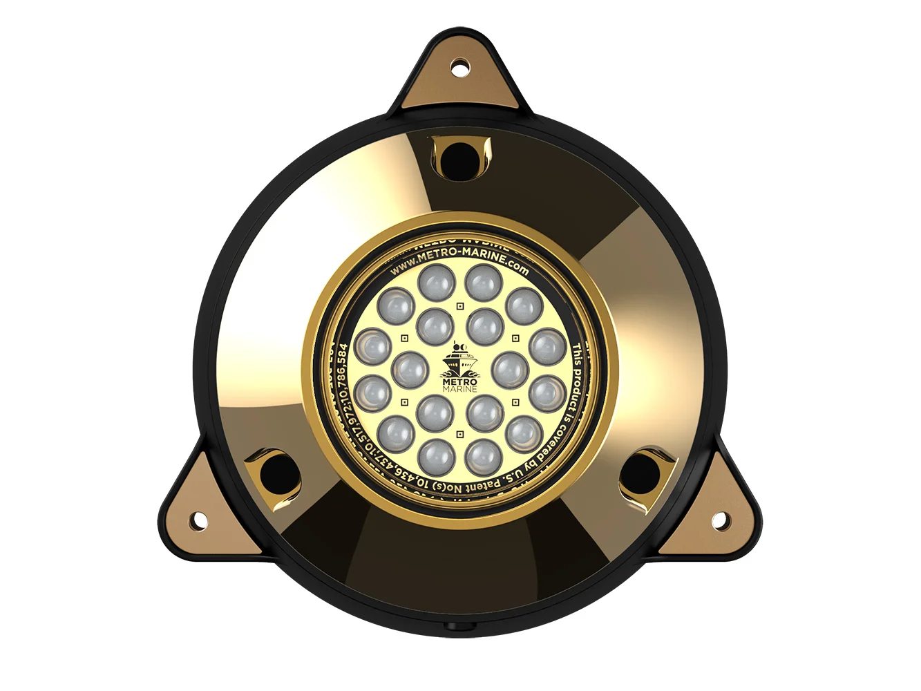 Metro Marine High-Output Surface Mount Underwater Light w/Intelligent Monochromatic LED's - Green, 90° Beam