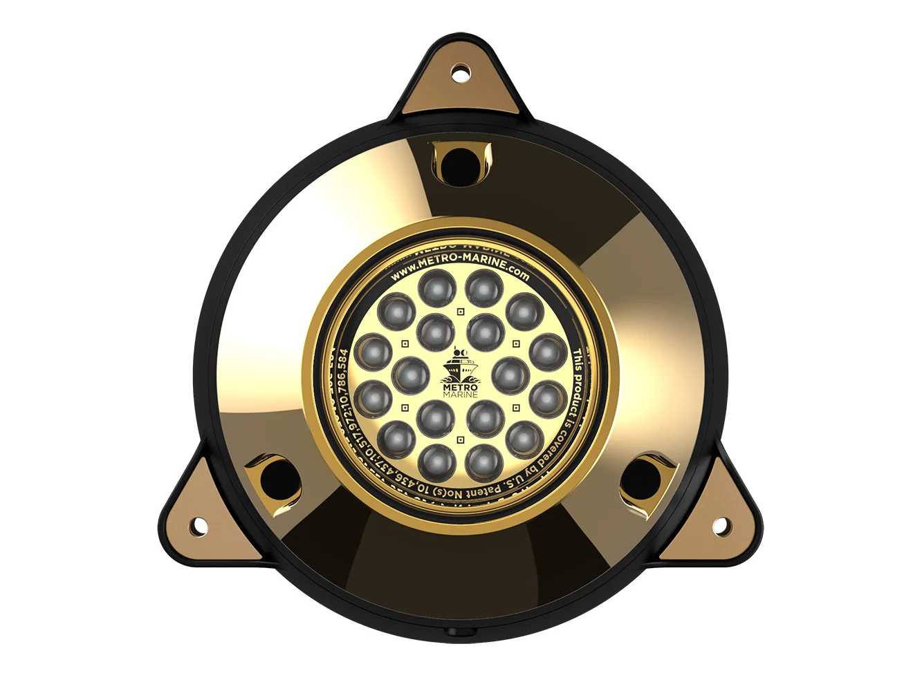 Metro Marine High-Output Surface Mount Underwater Light w/Intelligent Monochromatic LED's - Aqua, 45° Beam
