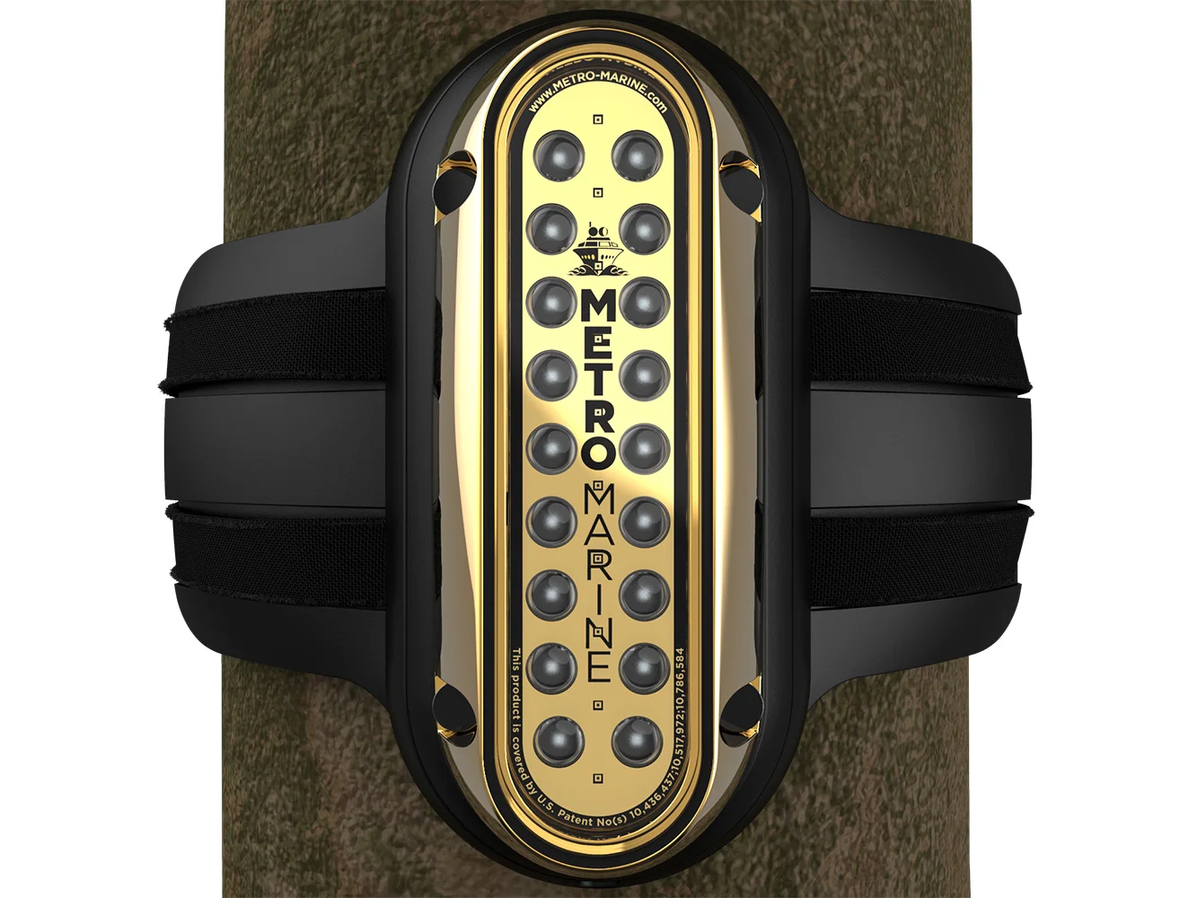 Metro Marine High-Output Vertical Piling Mount Light w/Intelligent Monochromatic LED's - Aqua, 45° Beam