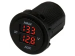 Sea-Dog Round Voltage Meter 5V-15VDC w/Rainbow Dial