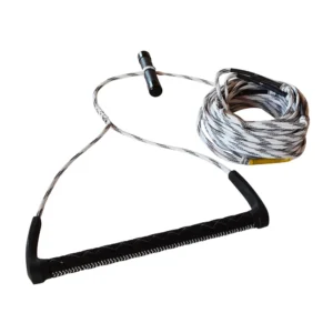 FATSAC 80' Wake Rope & T-Bar Handle Combo - Black & White