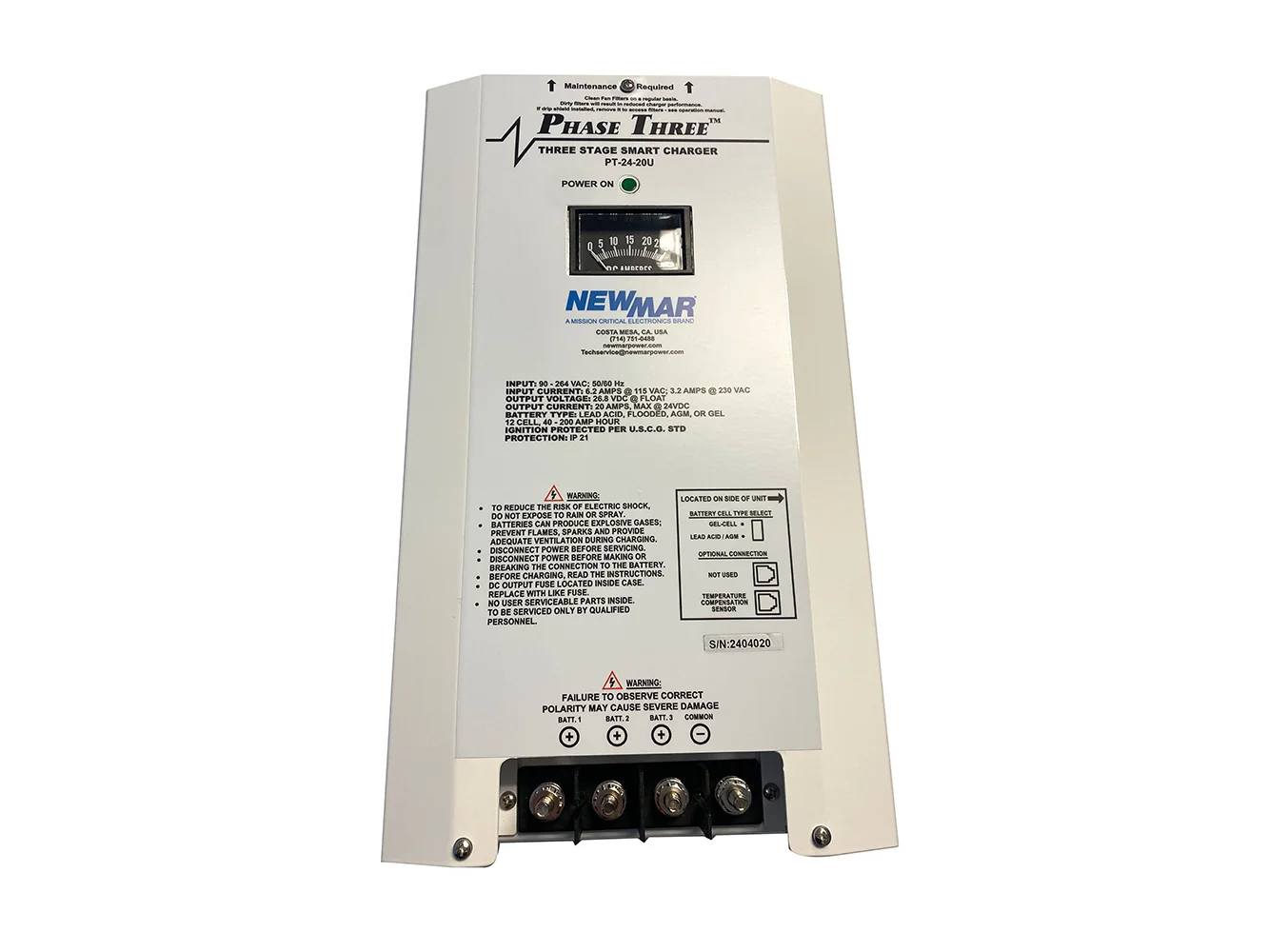 Newmar PT-24-20U Battery Charger